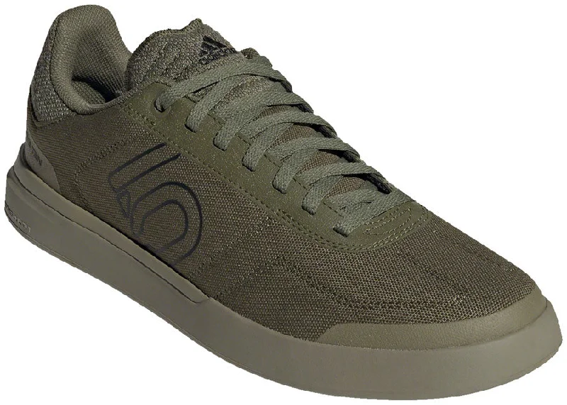 green cycling clothing options-Five Ten Five Ten Sleuth DLX Canvas Flat Shoe - Men's, Focus Olive/Core Black/Pulse Lime