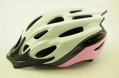 Bicycle helmet open vents-RALEIGH MISSION EVO CYCLE BIKE HELMET PINK- WHITE MEDIUM 54 - 58cm