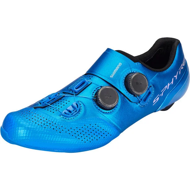 cycling clothing with fine stripes-Shimano RC902 Sphyre Road Shoe - Blue