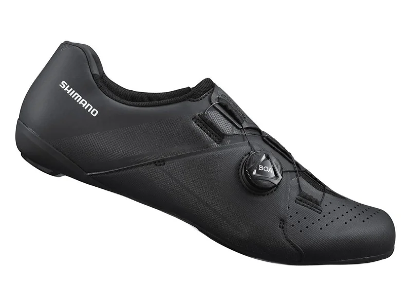 cycling clothing with open vents-Shimano RC300 Road Shoe - Black