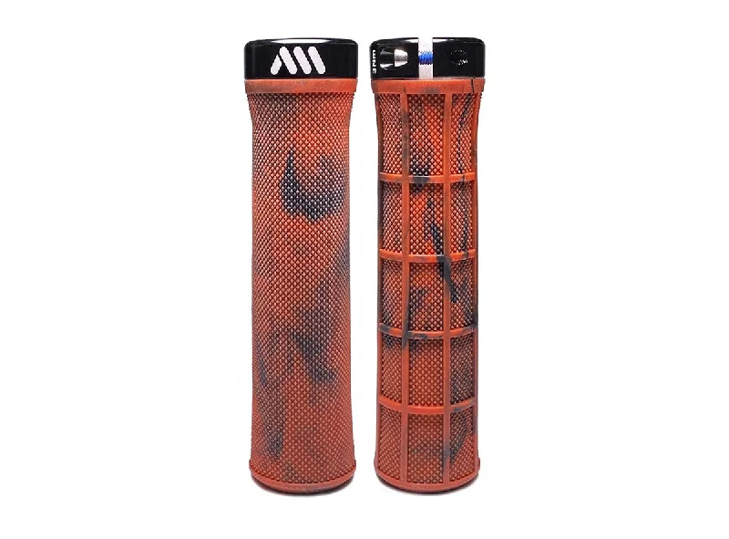 pliable bicycle grips-AMS Berm Lock-On Grip - Red Camo