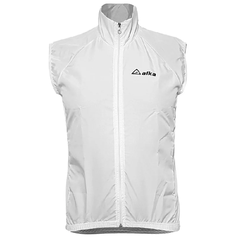 cycling clothing with splash layer-Gilet Alka Star - Bianco