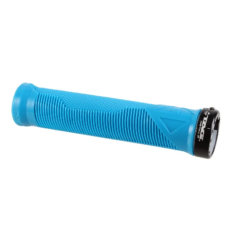 thick sprint bicycle grips-TAG Metals T1 Section Grips - Blue