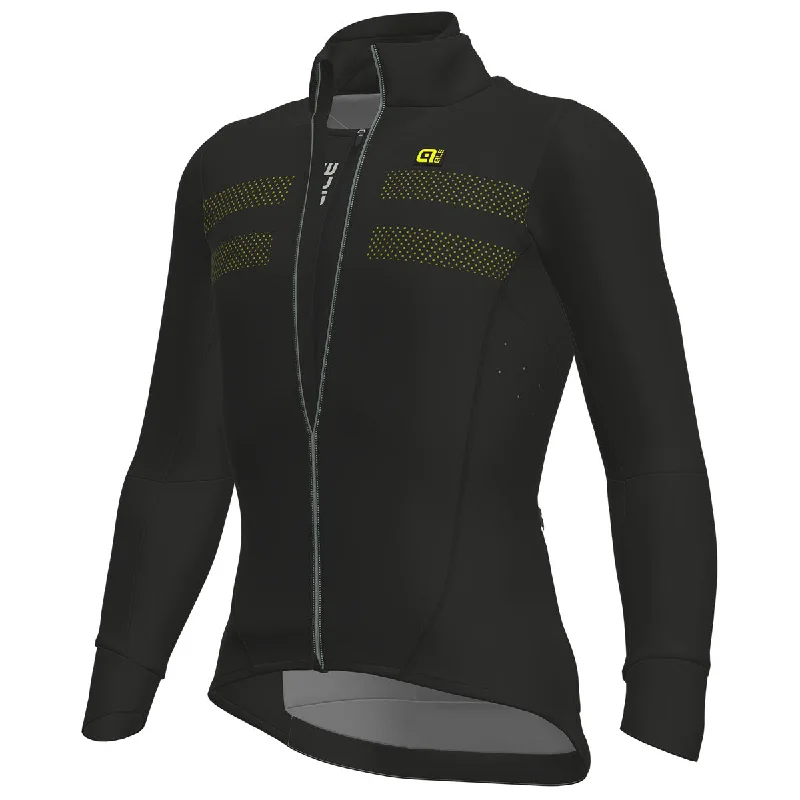 cycling clothing with free hem-Giubbino Ale R-EV1 Clima Combi DWR - Nero giallo