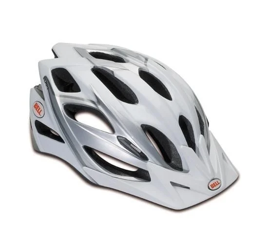 Bicycle helmet dual straps-QUALITY BELL SLANT CYCLE HELMET WHITE ADULTS 54cm - 61cm SAFETY AT LOW PRICE