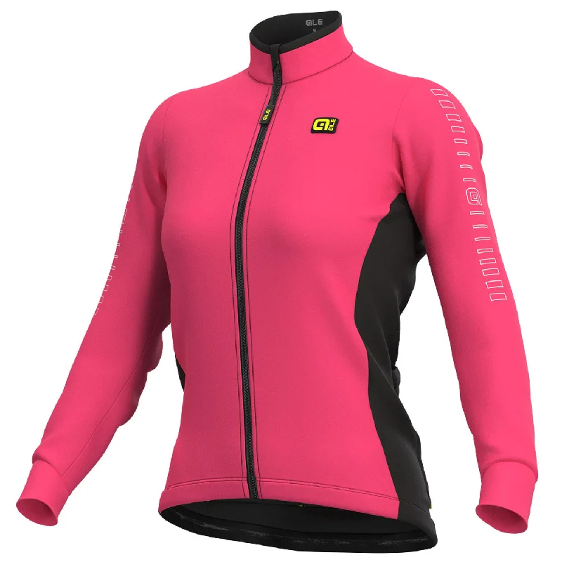 cycling clothing for simple care-Maglia maniche lunghe donna Ale Solid Fondo - Rosa