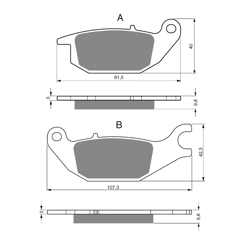 GOLDfren Brake Pads - S3 Sintered Sports (PBPH303)