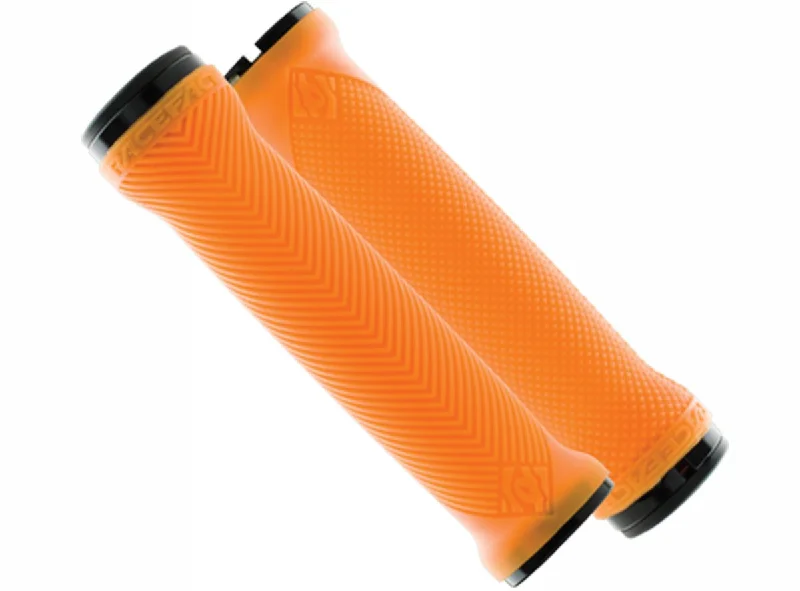 glossy finish knurled bicycle grips-Race Face Love Handle Grips - Neon Orange