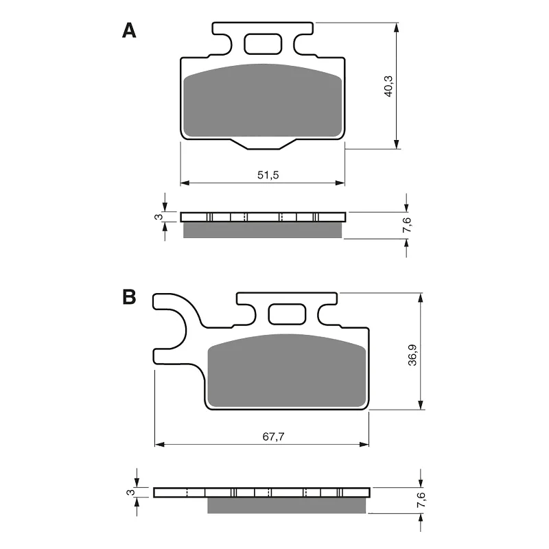 GOLDfren Brake Pads - K5 Off-Road Racing (PBPR282)