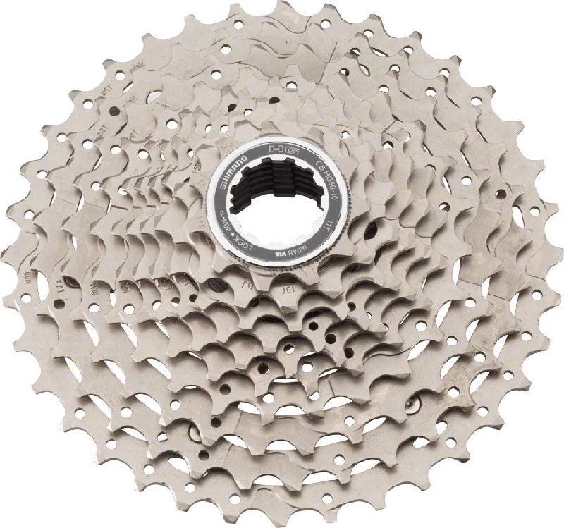 Hybrid bike handlebar stem guard-Shimano Deore M6000 CS-HG50 Cassette - 10 Speed 11-36t Silver Nickel Plated