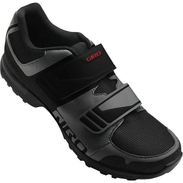 cycling clothing with satin fabric-Giro Berm Clipless MTB Shoe - Dark Shadow-Black