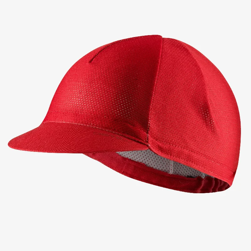 cycling clothing with glare protection-Cappellino Castelli Espresso 2 - Rosso