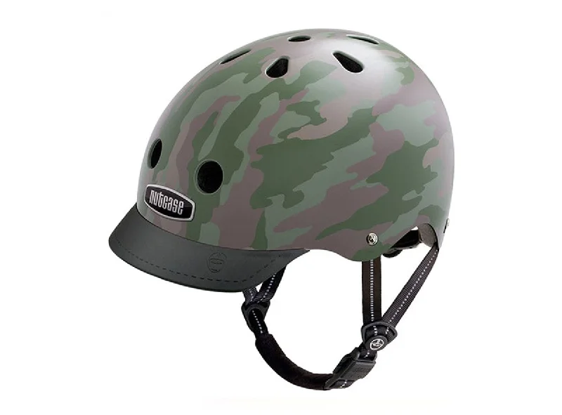 Bicycle helmet stock availability-Nutcase Surplus Matt Street Helmet - Green Camo