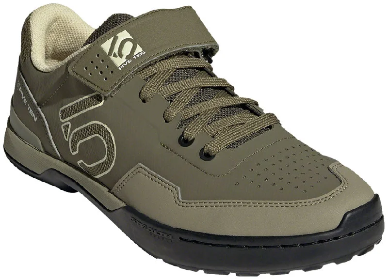 cycling clothing for light comfort-Five Ten Five Ten Kestrel Lace Clipless Shoe - Men's, Focus Olive/Sandy Beige/Orbit Green