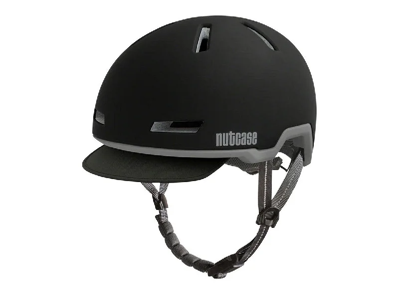 Bicycle helmet celebrity endorsed-Nutcase Tracer Midnight Matt Street Helmet - Black