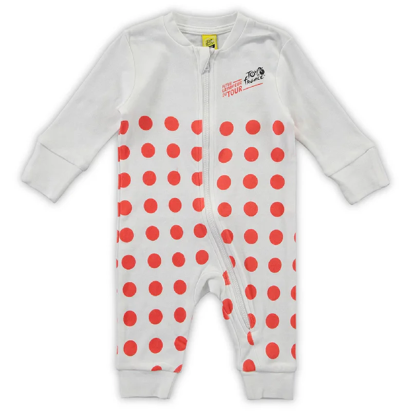 cycling clothing with solid grip-Body bambino Tour de France Sleepsuit - Pois