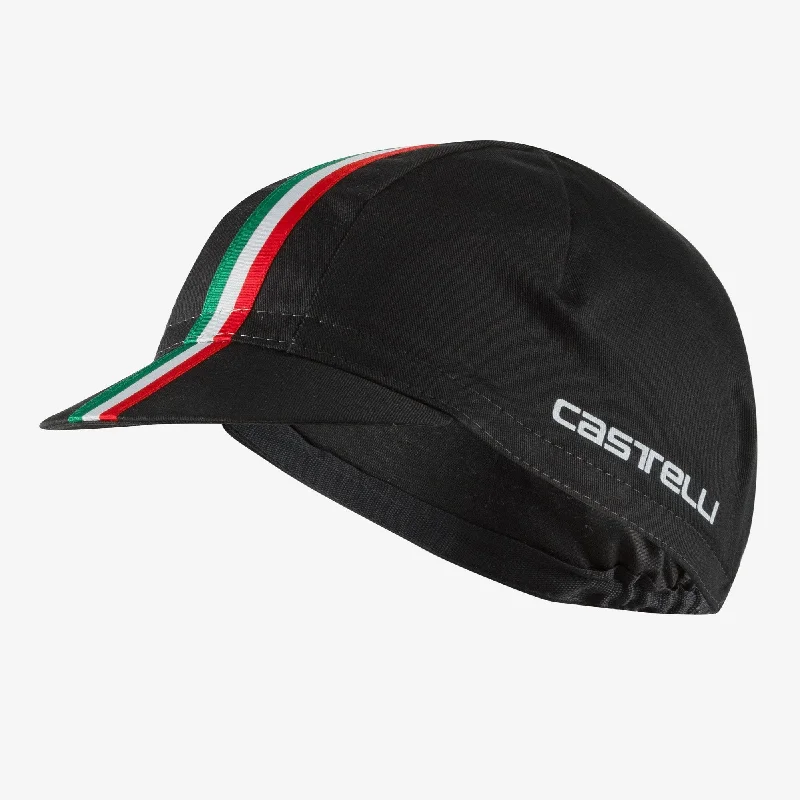 cycling clothing with rough use-Cappellino Castelli Italia - Nero