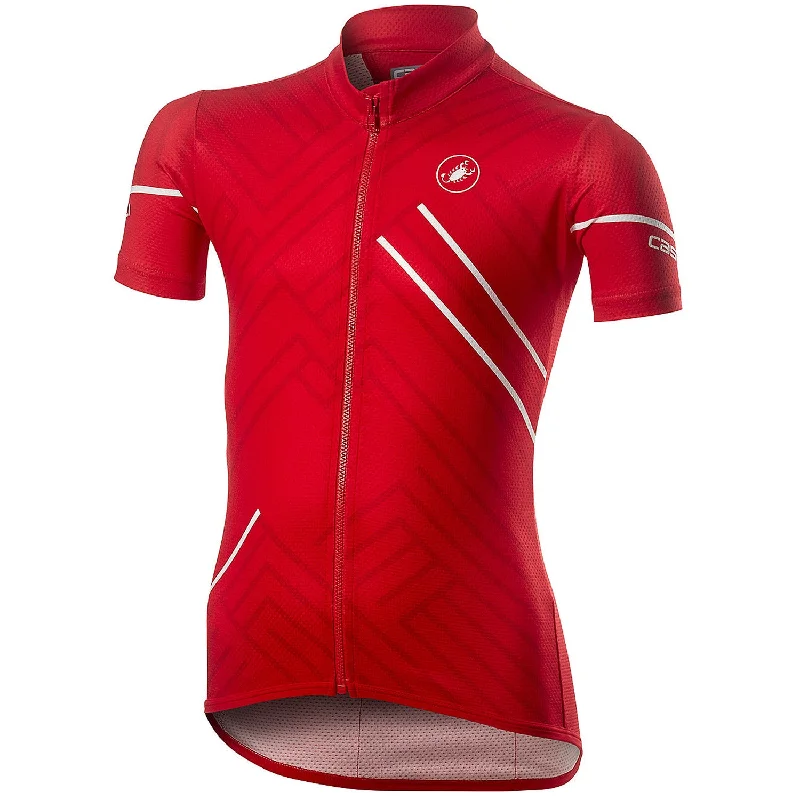 cycling clothing for hard trails-Maglia bambino Castelli Campioncino - Rosso