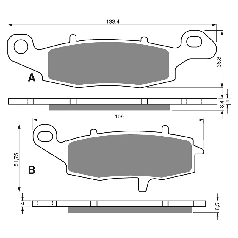 GOLDfren Brake Pads - S3 Sintered Sports (PBPH193)