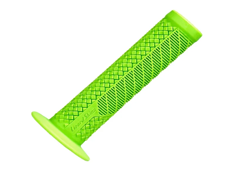 solid color elite bicycle grips-Lizard Skins Single Compound Charger Evo Grips w/Flange - Green