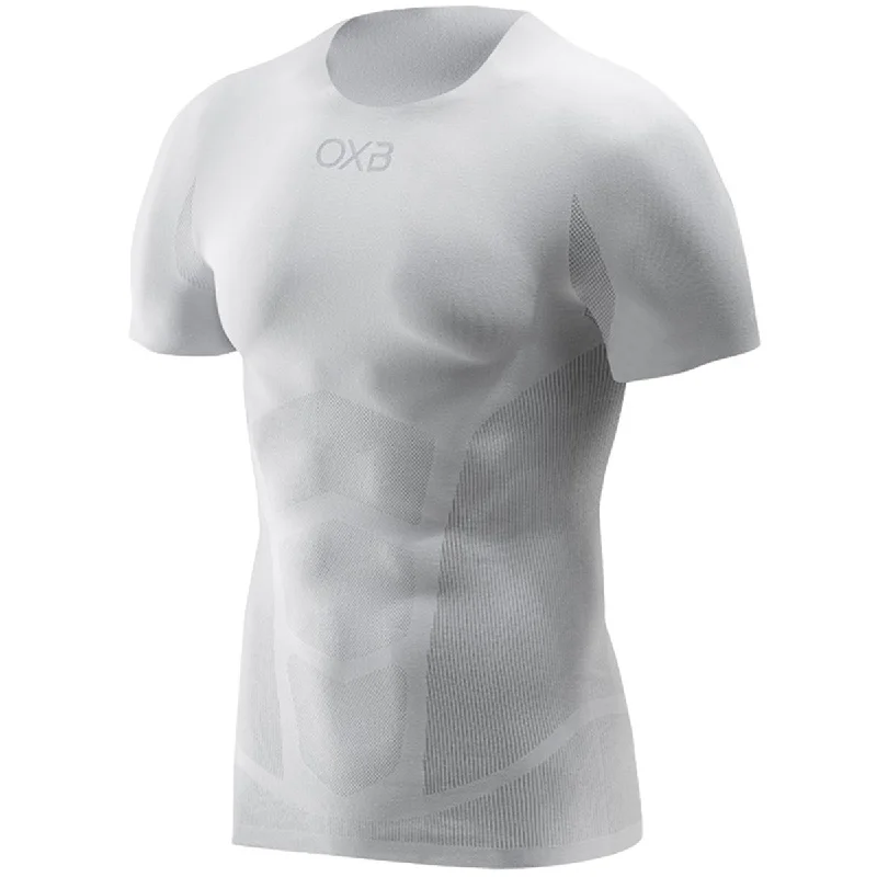 cycling clothing with close fit-Maglia intima Oxyburn Abdomina - Bianco