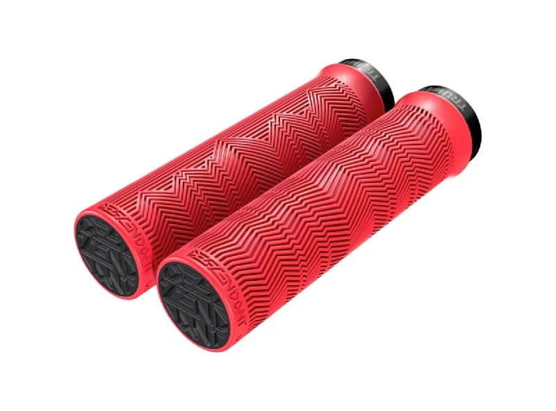 weather-resistant training bicycle grips-Truvativ Descendant Grips - Red