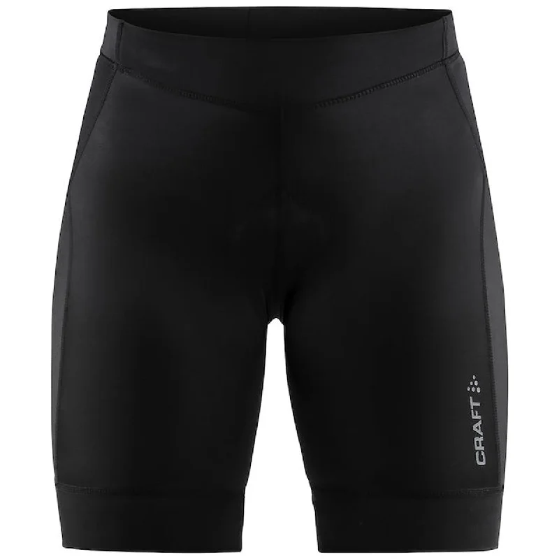 cycling clothing with bold fabric-Pantaloncino donna Craft Rise - Nero