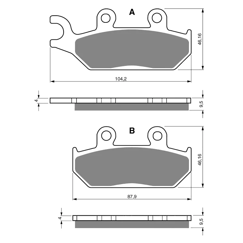 GOLDfren Brake Pads - K5 Off-Road Racing (PBPR58)