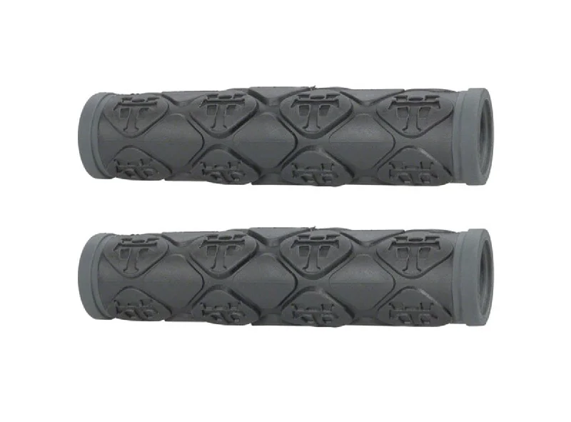 modern compact bike grips-WTB DC TrailGrips Grips - Black-Gray