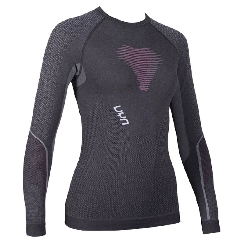 cycling clothing with big zippers-Maglia intima maniche lunghe donna UYN Visyon - Grigio rosa