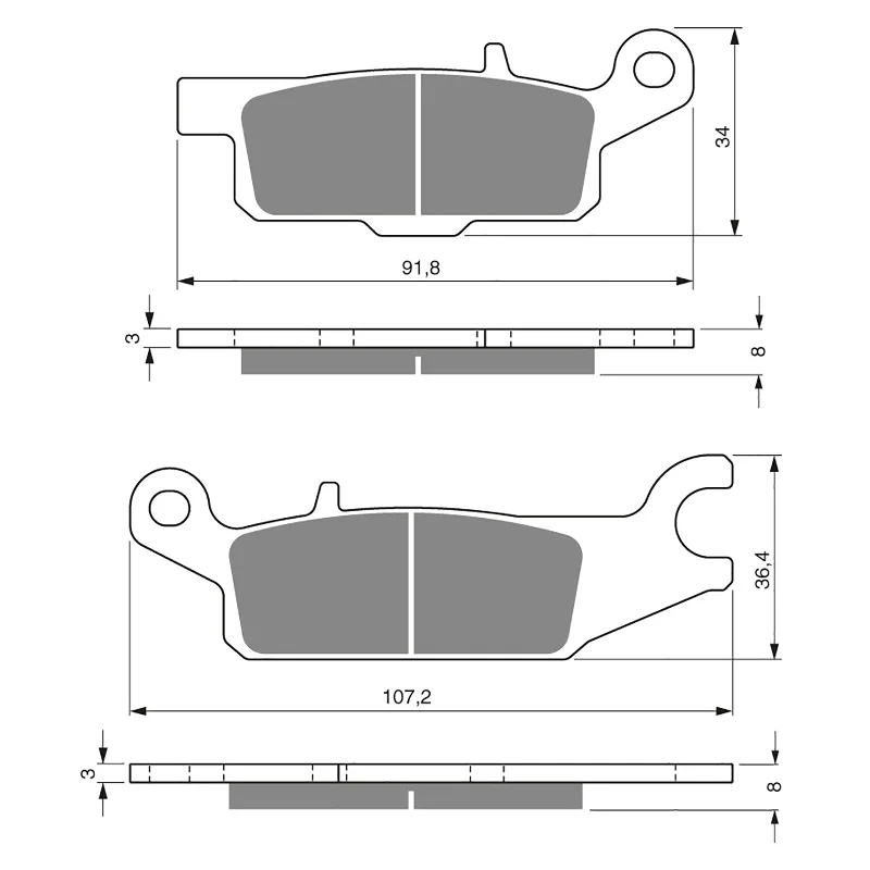 GOLDfren Brake Pads - K5 Off-Road Racing (PBPR385)