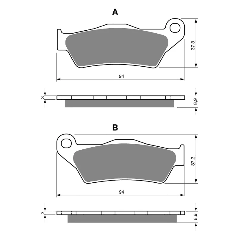 GOLDfren Brake Pads - S3 Sintered Sports (PBP475)