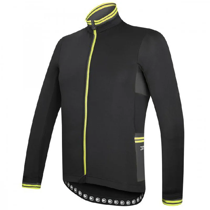 cycling clothing for rapid speeds-Giubbino Dotout Combat - Nero giallo