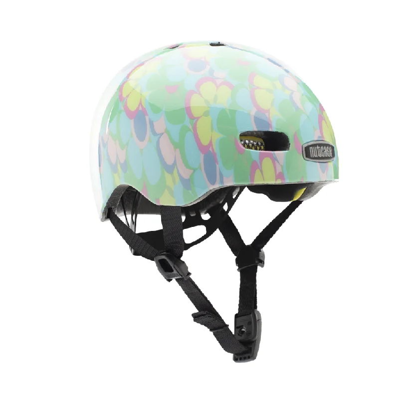 Bicycle helmet durability tips-Nutcase Baby Nutty MIPS Helmet - Petal To Metal Gloss