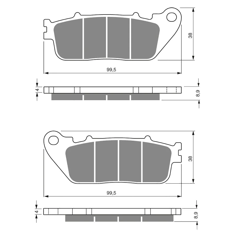 GOLDfren Brake Pads - S3 Sintered Sports (PBPH421)