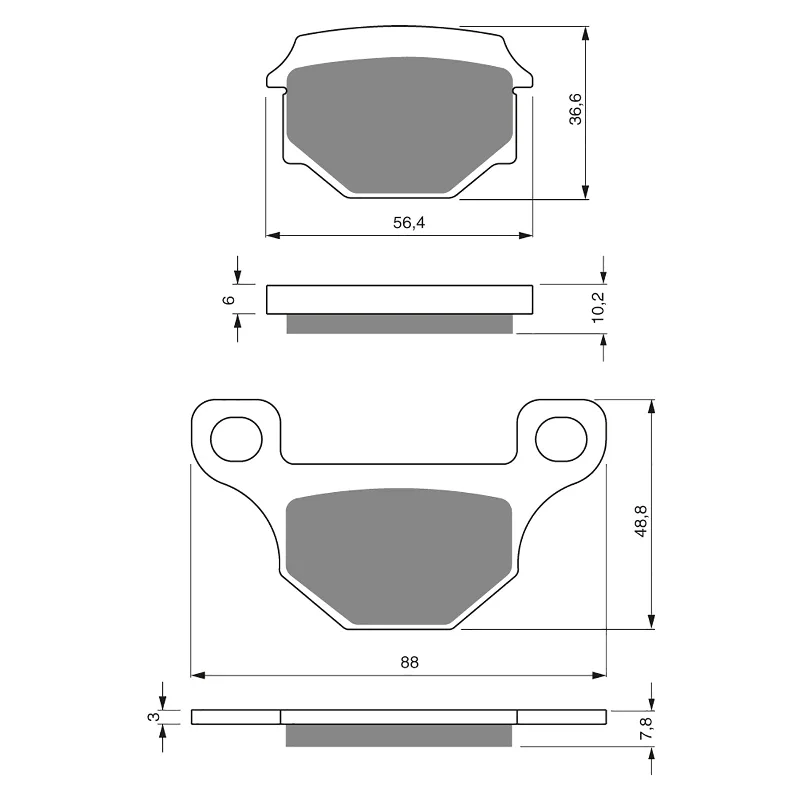 GOLDfren Brake Pads - S3 Sintered Sports (PBP130)