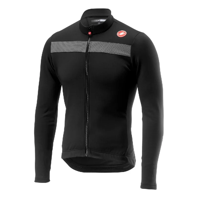 cycling clothing for grand tours-Maglia maniche lunghe Castelli Puro 3 - Nero