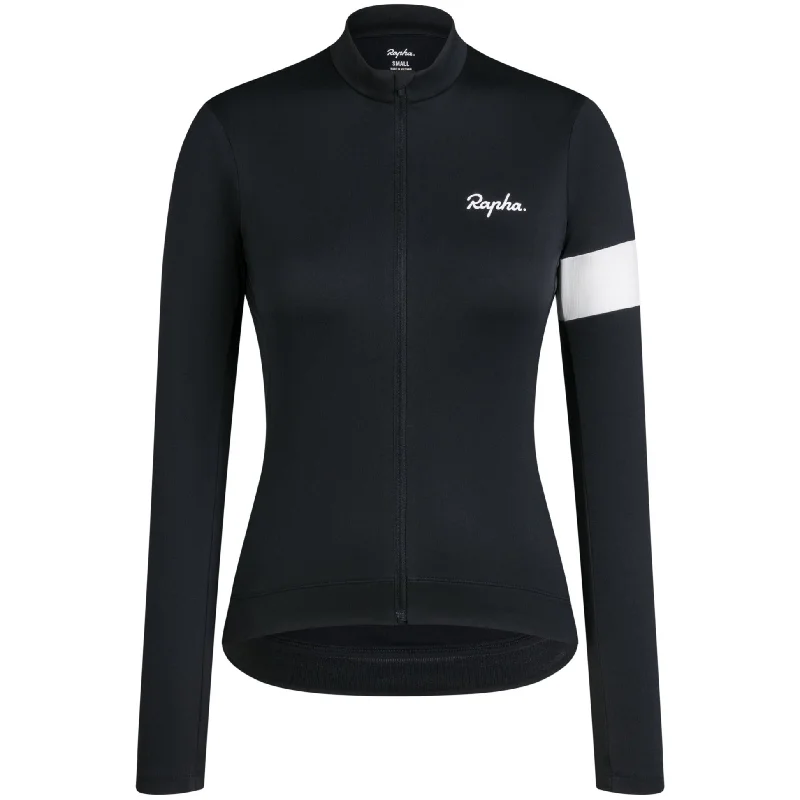 cycling clothing for sharp drops-Maglia donna maniche lunghe Rapha Core - Nero