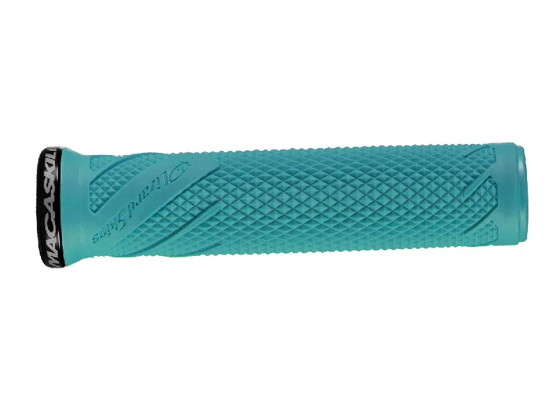 anti-vibration hybrid material grips-Lizard Skins Danny MacAskill Single-Sided Lock-On Grips - Teal