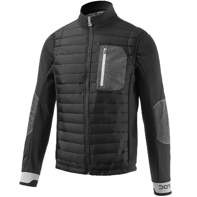 cycling clothing with pliable panels-Giubbino Dotout Spirited 21 - Nero