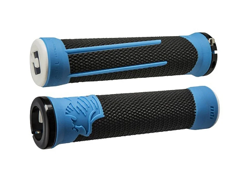 padded elite bicycle grips-ODI AG-2 Lock-On Grips - Black-Blue