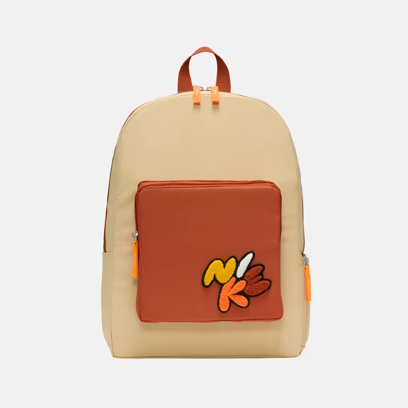 Nike Classic Kids' Backpack (16L) -Sesame/Burnt Sunrise/Total Orange/tadium Green/Vintage Green/Vapour Green