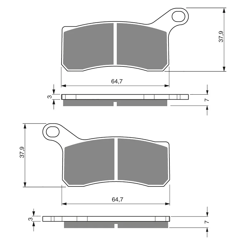 GOLDfren Brake Pads - K5 Off-Road Racing (PBPR402)