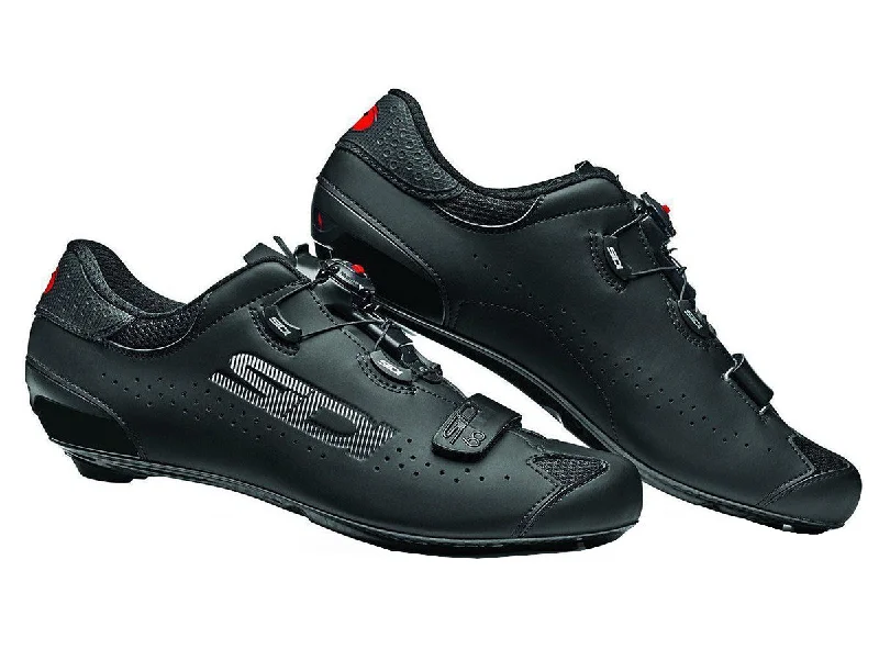 cycling clothing with slick fabric-Sidi Sixty High Performance Road Shoe - Black-Black