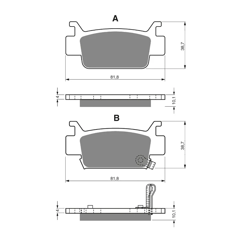 GOLDfren Brake Pads - K5 Off-Road Racing (PBPR354)