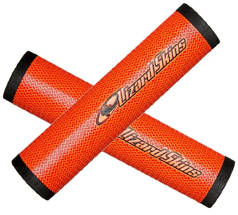 glossy finish knurled bicycle grips-Lizard Skins DSP Grips 30.3mm - Orange