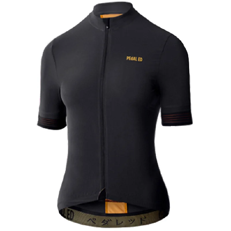 cycling clothing for splash protection-Maglia donna PEdALED Hane - Nero