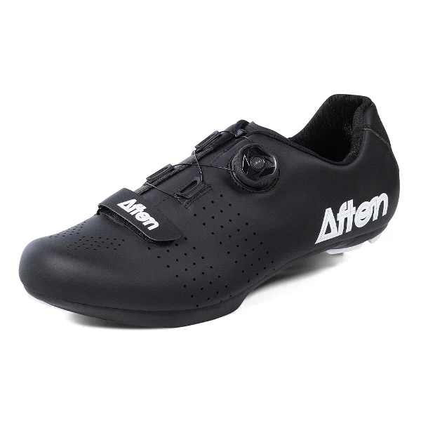 cycling clothing for fresh springs-Afton Royce Clipless Road Shoe - Black-White