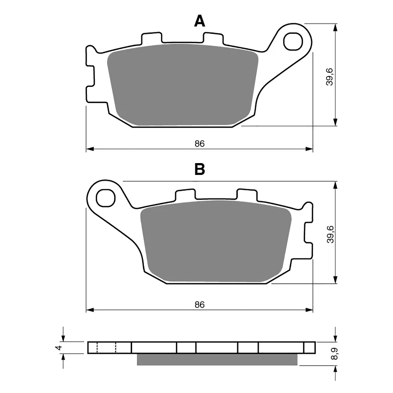 GOLDfren Brake Pads - S3 Sintered Sports (PBPH59)