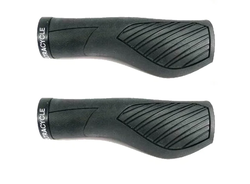 red training bicycle grips-Ultracycle Groove Ergo Grips - Black